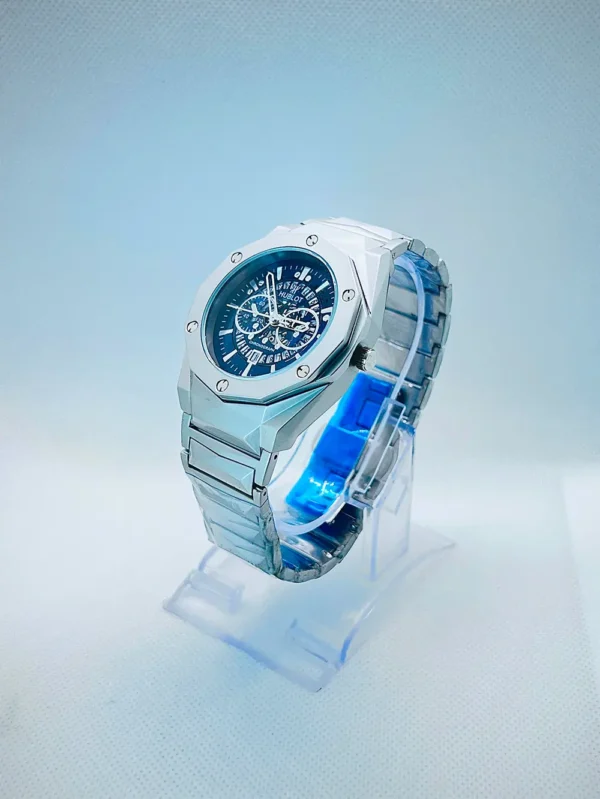 Hublot Skelton Diamond Cut with Blue Dial