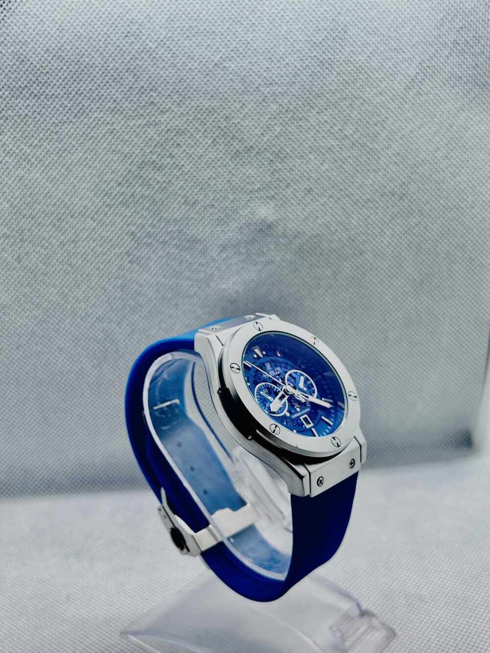Hublot Skeleton Blue Dial with Slicon strape - Image 2