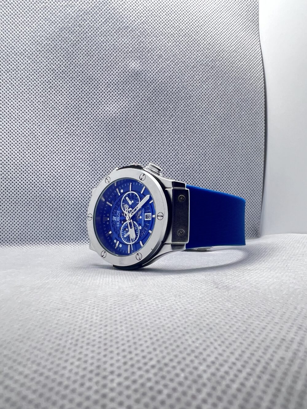 Hublot Skeleton Blue Dial with Slicon strape - Image 3