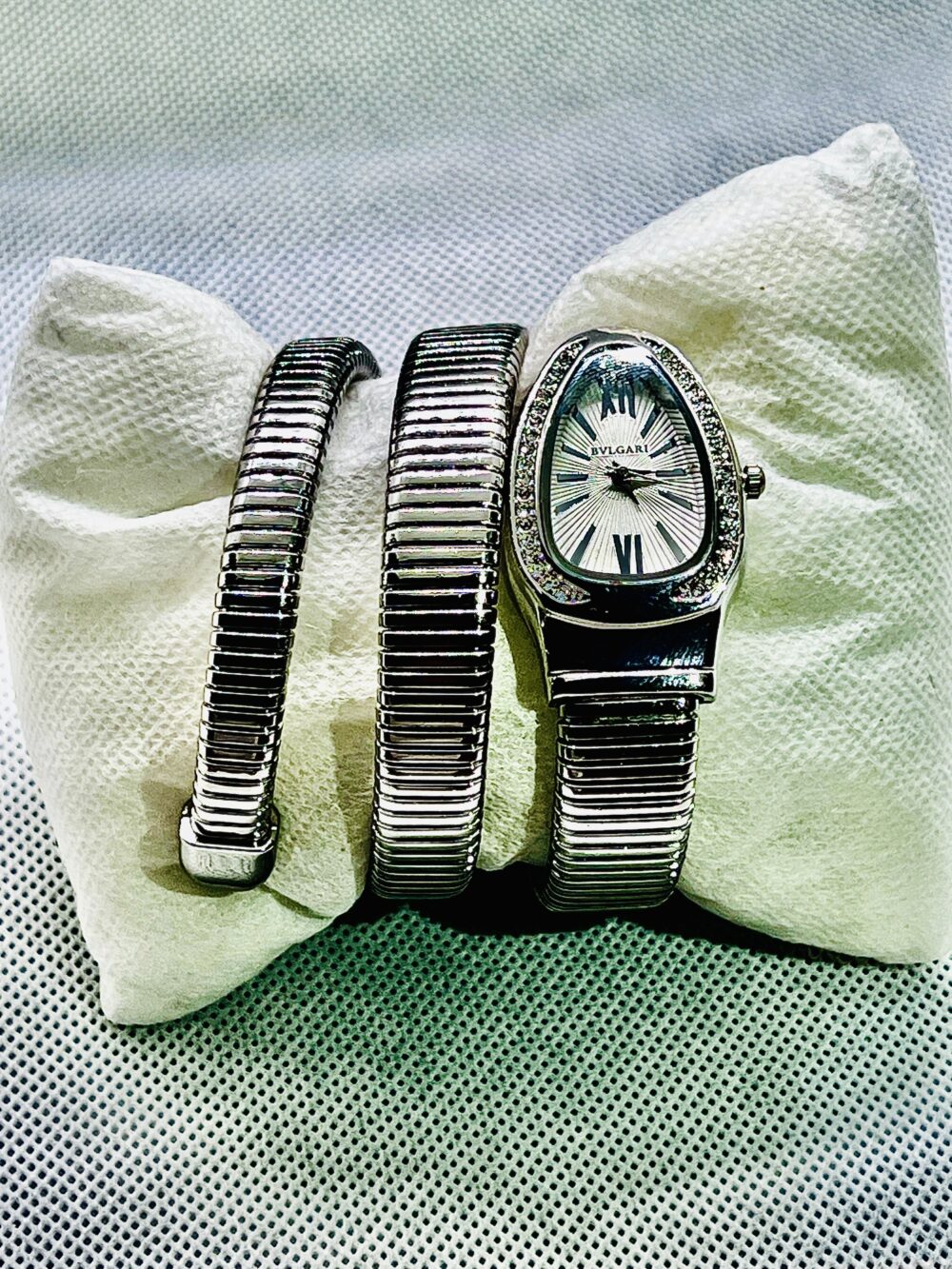 Bvlgari Serpenti Tubogas Silver Snake Watch - Image 2