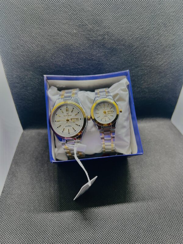Bopheri Couple Watch White Dial