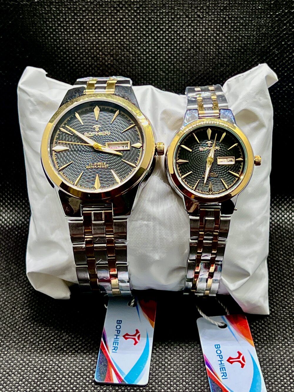 Bopheri Couple Watch Black Dial